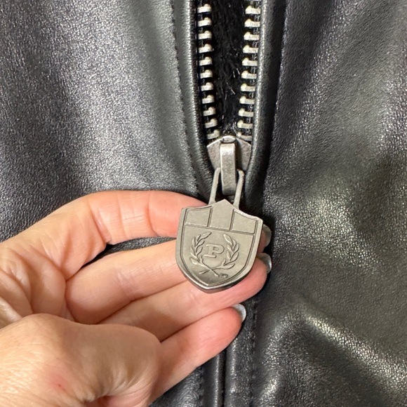 Vintage 90's Phat farm Men's Black Leather Jacket size XL - Picture 4 of 16